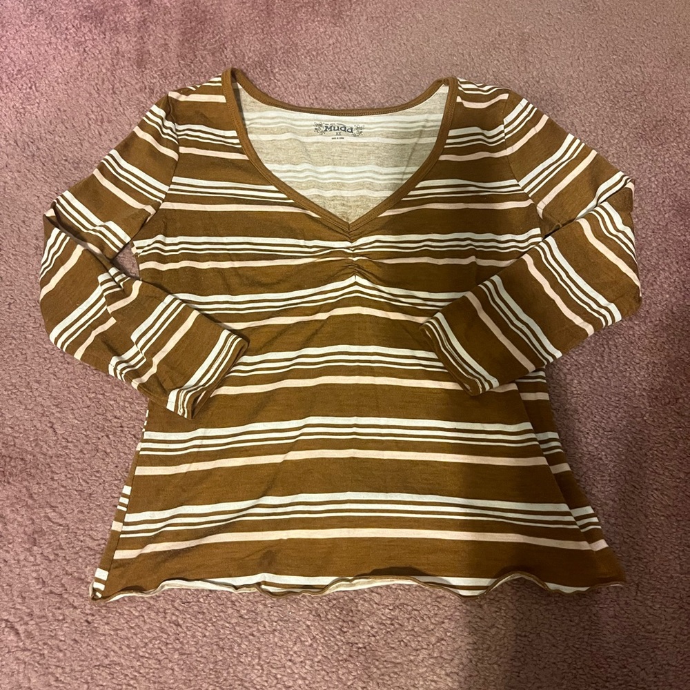Brown Striped Shirt